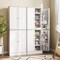 65.5 Inch Kitchen Pantry Cabinet 4-Door Storage Cupboard with Adjustable Shelves and Door Racks
